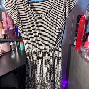 Striped Black and White Dress